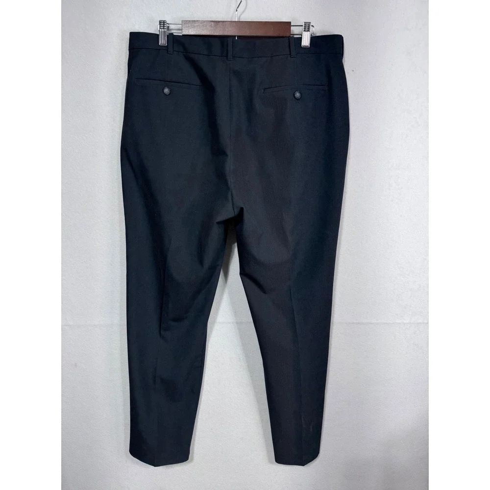 IZOD 36x34 Dark Gray Dress Pants Men's Business Straight Leg Stretch Flat‎ Front